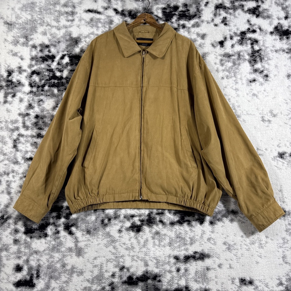 Aberdeen‎ Jacket Mens Extra Large Brown Bomber Full Zip Minimal Classic